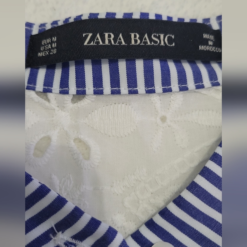 Zara Basic Striped And Embroidery Romer - Picture 7 of 13
